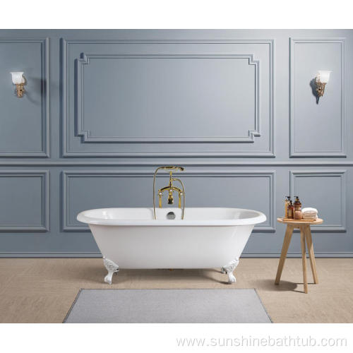 66 Inch Cast Iron Freestanding Clawfoot Bath Tub